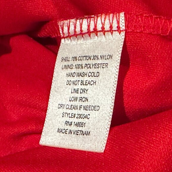 Monteau Los Angeles Red Floral Overlay V Neck Ruffled Top Tank - Picture 7 of 10